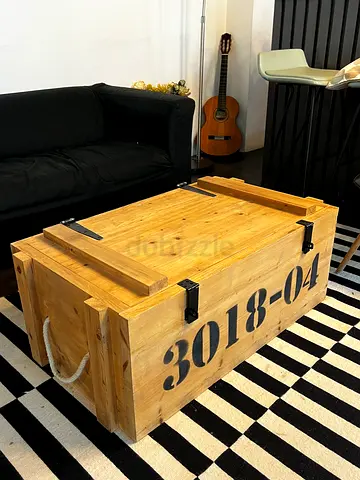 Industrial Wooden Crate Coffee Table / Storage Chest