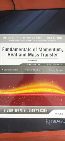 Fundamentals of momentum, heat and mass transfer for sale