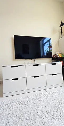 Ikea Nordli super space saving Versatile white drawers cabinet shelf table TV rack Multipurpose