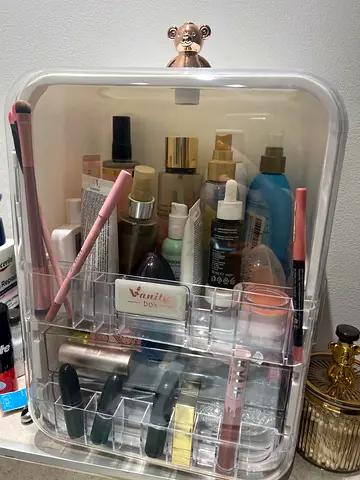 Clear Acrylic Makeup Organizer Vanity Box - 3 Tier Cosmetic Storage