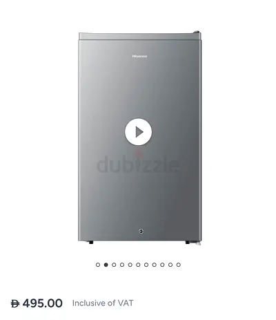 Compact single-door refrigerator - Hisense (silver) - excellent condition