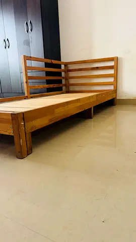 Wooden convertible twin Bed Frame with Mattress - Good Condition
