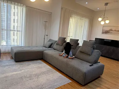 Large Modern Grey Modular Sofa - Left Chaise, Good Condition