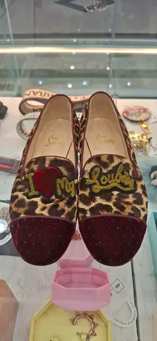 Christian Louboutin Leopard Print Flat Shoes