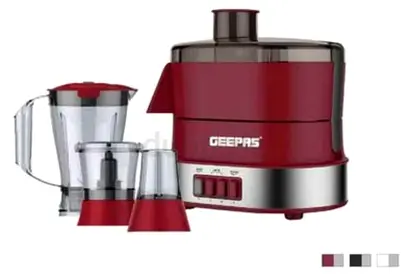 Geepas 4 in-1 Juicer, Blender and Grinder - Red (Used) work free pressure cooker