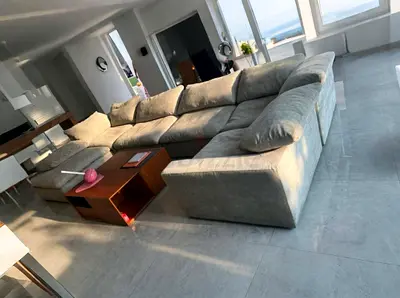 Excellent condition pan Emirates Pianca corner modular sofa