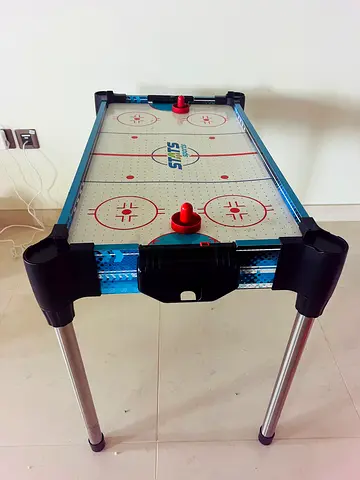 Foldable Air Hockey Table with Pucks and Pushers - Good Condition