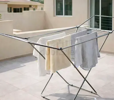 Foldable Stainless Steel Drying Rack — Large Outdoor/Indoor Clothes Airer