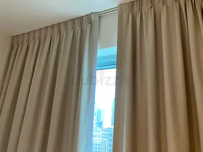 Beige curtain with black out 3.6m x 2.3 height