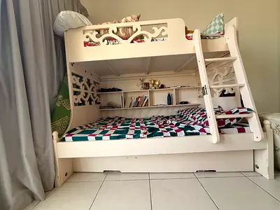 Bunk bed with storage and mattress