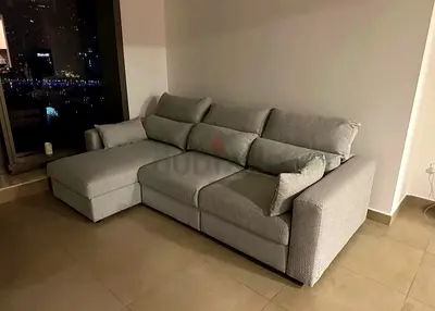 Ikea Eskilstuna L shape sofa under storage