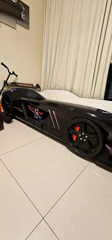 Kids Race Car Bed - Single Size, Black Perfect Condition like new