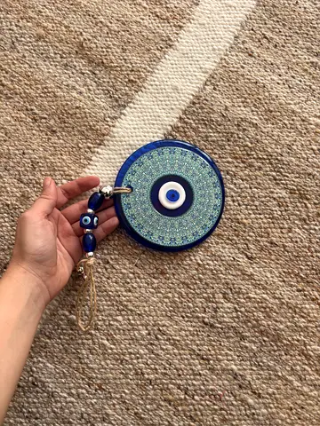 Handheld Blue Evil Eye Nazar Hanging Charm - Lightly Used