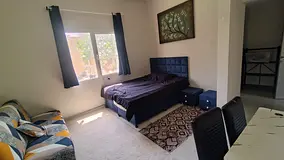 Master bedroom inside a villa in Al Barsha 3, close to Tecom