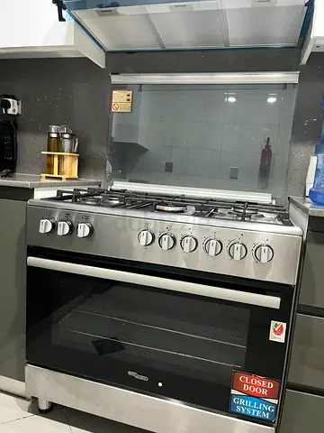 Stainless Steel 5-Burner Gas Range with Oven - Good Condition