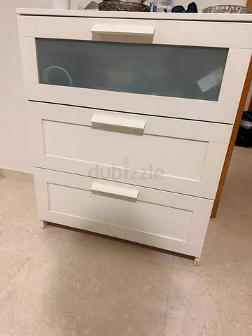 Chest of 3 drawers, white