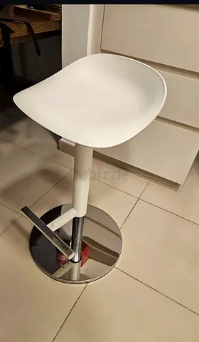 JANINGE
Bar stool, White Adjustable Bar Stool with Chrome Base