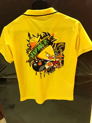 Yellow Angry Birds Graphic Kids T‑Shirt - Size Small size 30