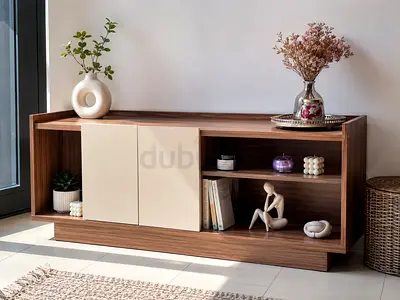 Modern TV Console / Sideboard in Walnut Finish
