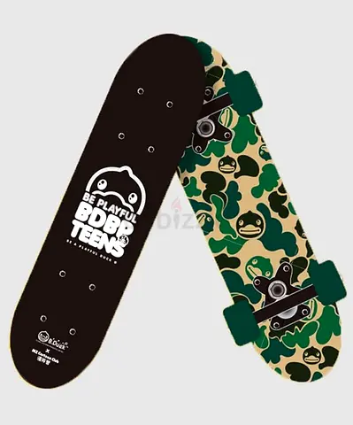 B.Duck Skateboard for Beginners - Four Wheel Street Brushing Board -7 Layer Maple Wood Beginner