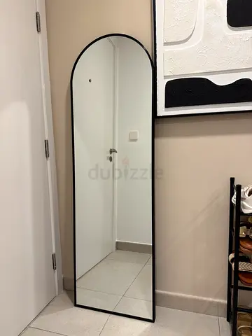 Mirror (metal frame - black) 160x50 hanging/standing