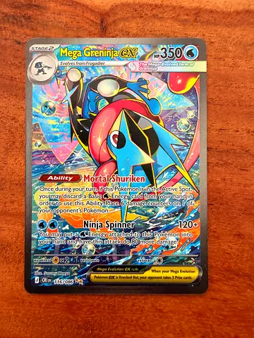 Pokemon - chaos rising. Mega Greninja ex chase card 116/086