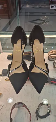 Christian Louboutin Crystal Embellished DOrsay Pumps
