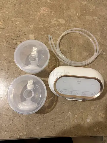 Electric Double Breast Pump with Flanges, tubing and also hands free cups