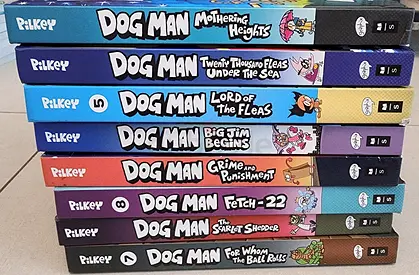 Kids Story Books Bundle of 8 – Dog Man, Comics  Bestsellers – Excellent Condition