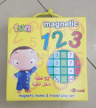 Magnetic 1-2-3 Number Learning Home  Travel Play Set - 52 Pieces