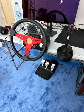 Logitech Racing Sim Rig with Steering Wheel Pedals and Shifter