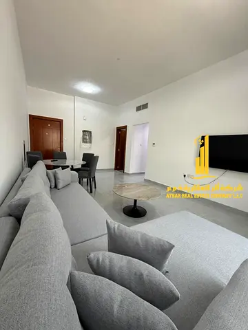 Furnished two-bedroom apartment for rent in Ajman (first occupancy) on the Ajman Corniche. Clean and tidy furnishings. Includes all bills and internet