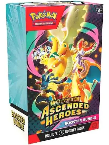 Pokemon TCG: Ascended Heroes Mega Evolution Booster Bundle (6 Packs)