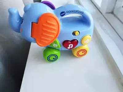 VTech Push  Play Elephant Musical Rolling Toy - Good Condition