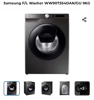 Samsung Front Load Washer WW90T554DAN/GU 9kg - Dark Grey