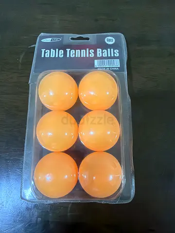 Pack of 6 Orange Table Tennis Balls - Unused