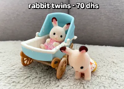 Calico critters rabbit twins set