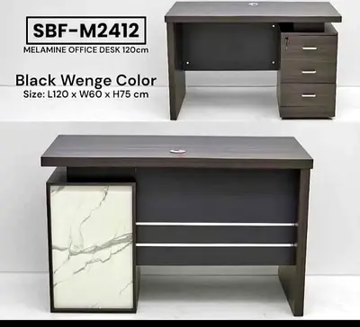 Melamine Office Desk SBF-M2412 - Black Wenge, 120cm