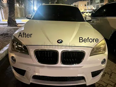 Just 10 minutes car headlight restoration — pair of projector headlights