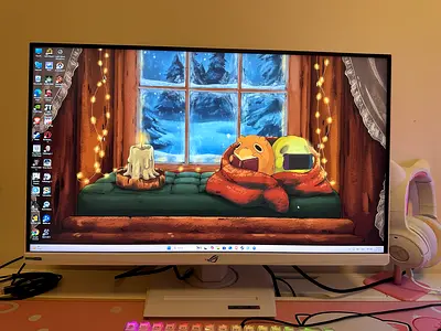 ASUS ROG 27 Gaming Monitor - White (Good Condition)