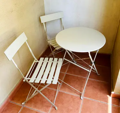 Outdoor Balcony/Garden Table Set - 2-Seater Foldable Bistro Set