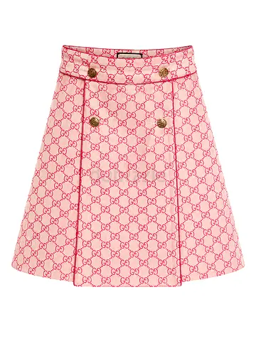 Authentic Gucci GG Monogram Pink Mini Skirt – IT 36 XS – Rare Vintage