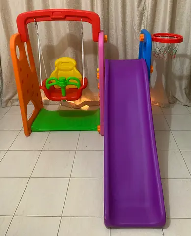 Indoor slide and swing set