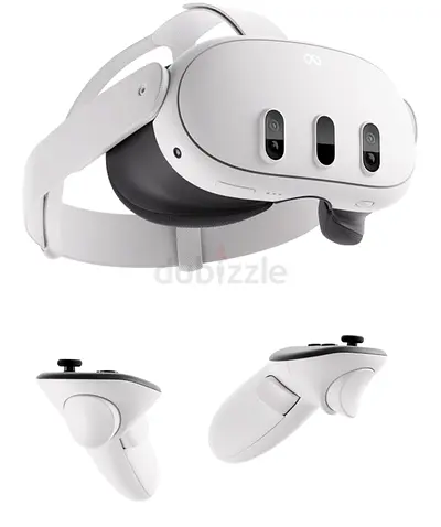 Meta Quest 2 (or Quest Pro style) VR Headset with Controllers - White, Good Condition
