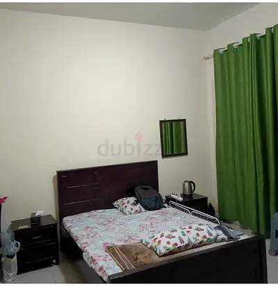 Fully furnished master bedroom in a sharing one bhk flat in emirates city for rent