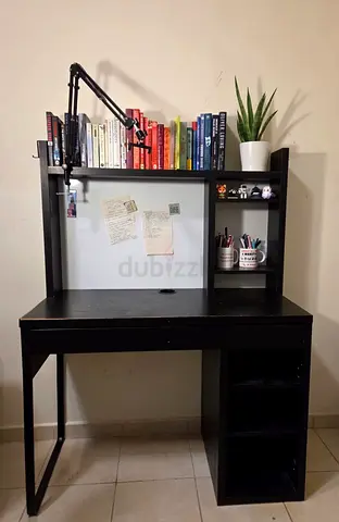 IKEA Study Table with Magnetic Board and Adjustable shelves