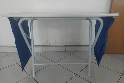 Foldable Utility Table with Side Storage Pockets