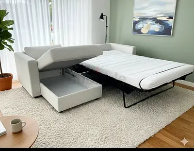 Excellent condition ikea vimle lshape sofa bed beige