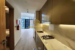 Semi Furnished Studio Apartment for Rent in Azizi Riviera | Partial Boulevard &amp; Lagoon View