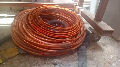 Coil of copper tubing / refrigeration copper pipe - good condition